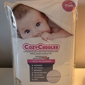 Brand NEW! Premium Crib Mattress Cover - White, 52X28 INCHES